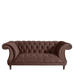 New Wohnzimmer Couch braun Rennia 2 Sitzer Sofa