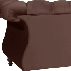 New Wohnzimmer Couch braun Rennia 2 Sitzer Sofa