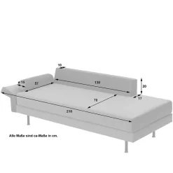 Clearance Wohnzimmer Couch Pharina 3 Sitzer Sofa