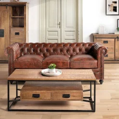 Wohnzimmer Couch Puerto 3 Sitzer Sofa