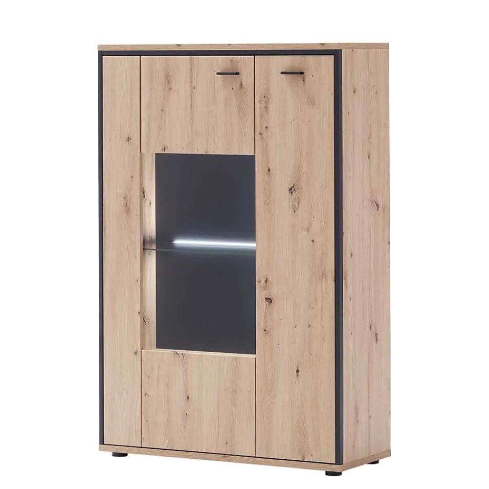 Outlet Wohnzimmer Highboard Geronda Stauraumvitrinen|Highboards