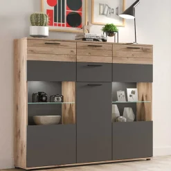Wohnzimmer Highboard Plestna*Pharao24 Outlet