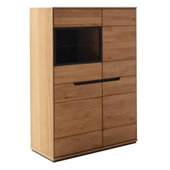 Outlet Wohnzimmer Highboard Sisam Stauraumvitrinen|Highboards