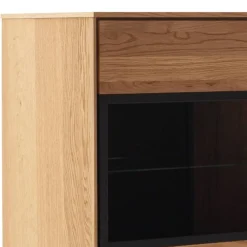 Outlet Wohnzimmer Highboard Sisam Stauraumvitrinen|Highboards