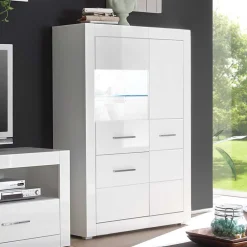 Discount Wohnzimmer Highboard Triango Wohnzimmerkommoden|Vitrinenschrank