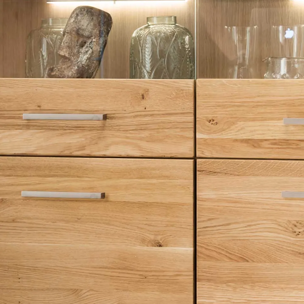Wohnzimmer Highboard Wildeiche Divrina Wohnzimmerkommoden|Vitrinenschrank