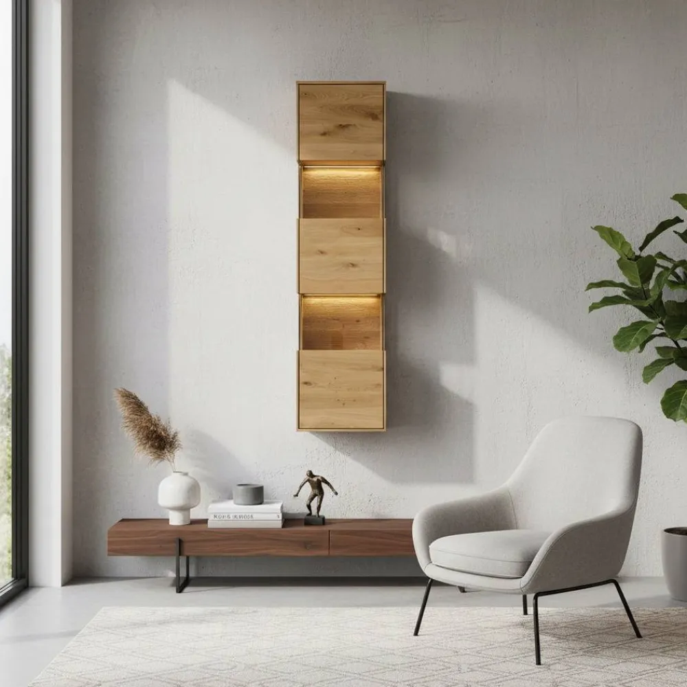 Discount Wohnzimmer Hänge Vitrinenschrank Klever Wandvitrinen