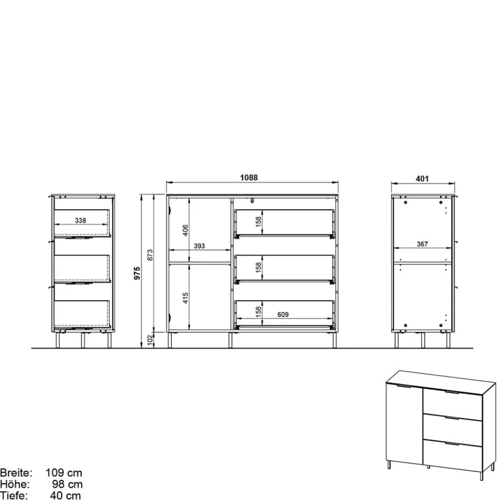 Discount Wohnzimmer Kommode Riab Küchenkommode|Flurkommoden