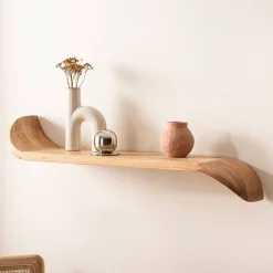 Outlet Wohnzimmer Regal Ashly Hängeregale|Massivholzregale