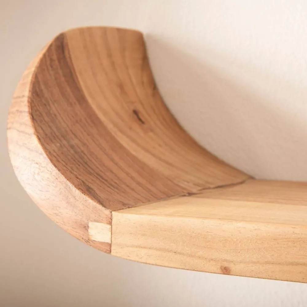 Outlet Wohnzimmer Regal Ashly Hängeregale|Massivholzregale