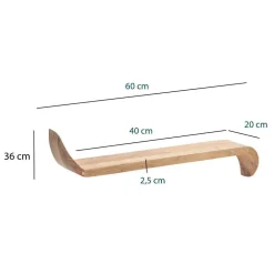 Outlet Wohnzimmer Regal Ashly Hängeregale|Massivholzregale