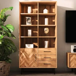 Clearance Wohnzimmer Regal Yalley Wohnzimmerregale|Massivholzregale