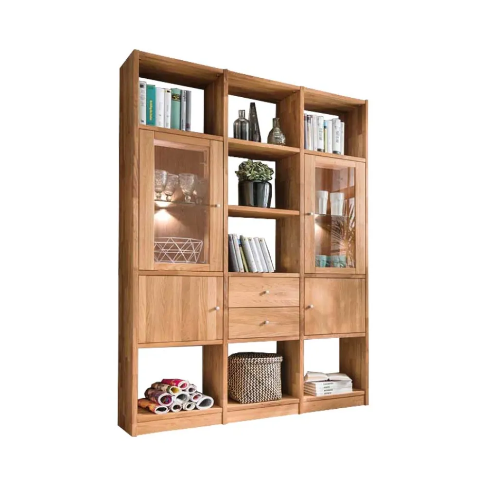 New Wohnzimmer Regalwand Dascalo Massivholzmöbel|Raumteiler