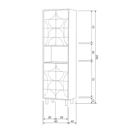 Best Wohnzimmer Schrank Florian Vitrinenschrank|Wohnzimmervitrinen