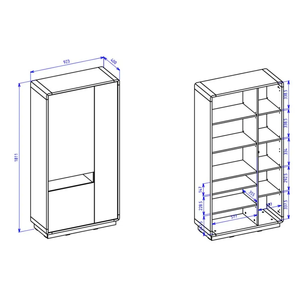 Wohnzimmer Schrank Sismail Vitrinenschrank|Wohnzimmervitrinen