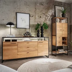 Outlet Wohnzimmer Schrank Teomata Vitrinenschrank
