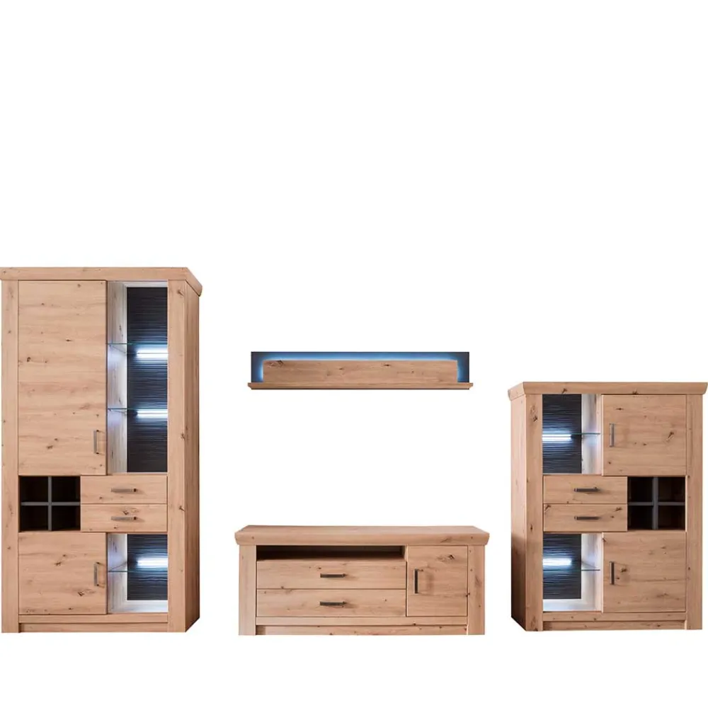 Best Wohnzimmer Schrankwand Tridovina Wohnwand 350 Cm|Moderne Wohnwände