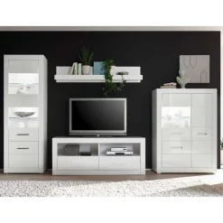 New Wohnzimmer Schrankwand Triango Wohnwand 300 Cm|Moderne Wohnwände