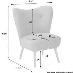 Wohnzimmer Sessel dunkelblau Bechir Wohnzimmer Sessel