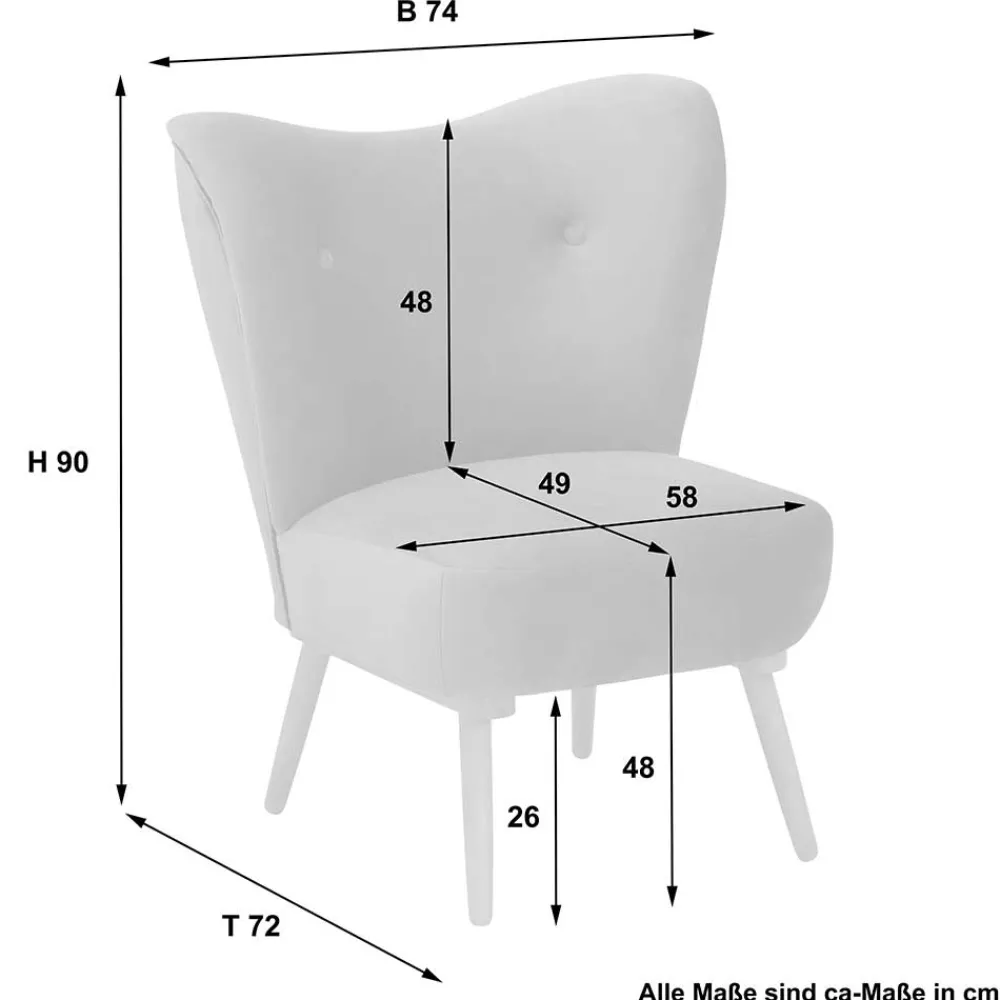 Wohnzimmer Sessel dunkelblau Bechir Wohnzimmer Sessel