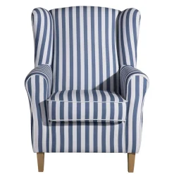 Clearance Wohnzimmer Sessel Streifen Taba Ohrensessel