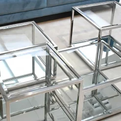 Outlet Wohnzimmer Tisch Satz Juareza Glastische