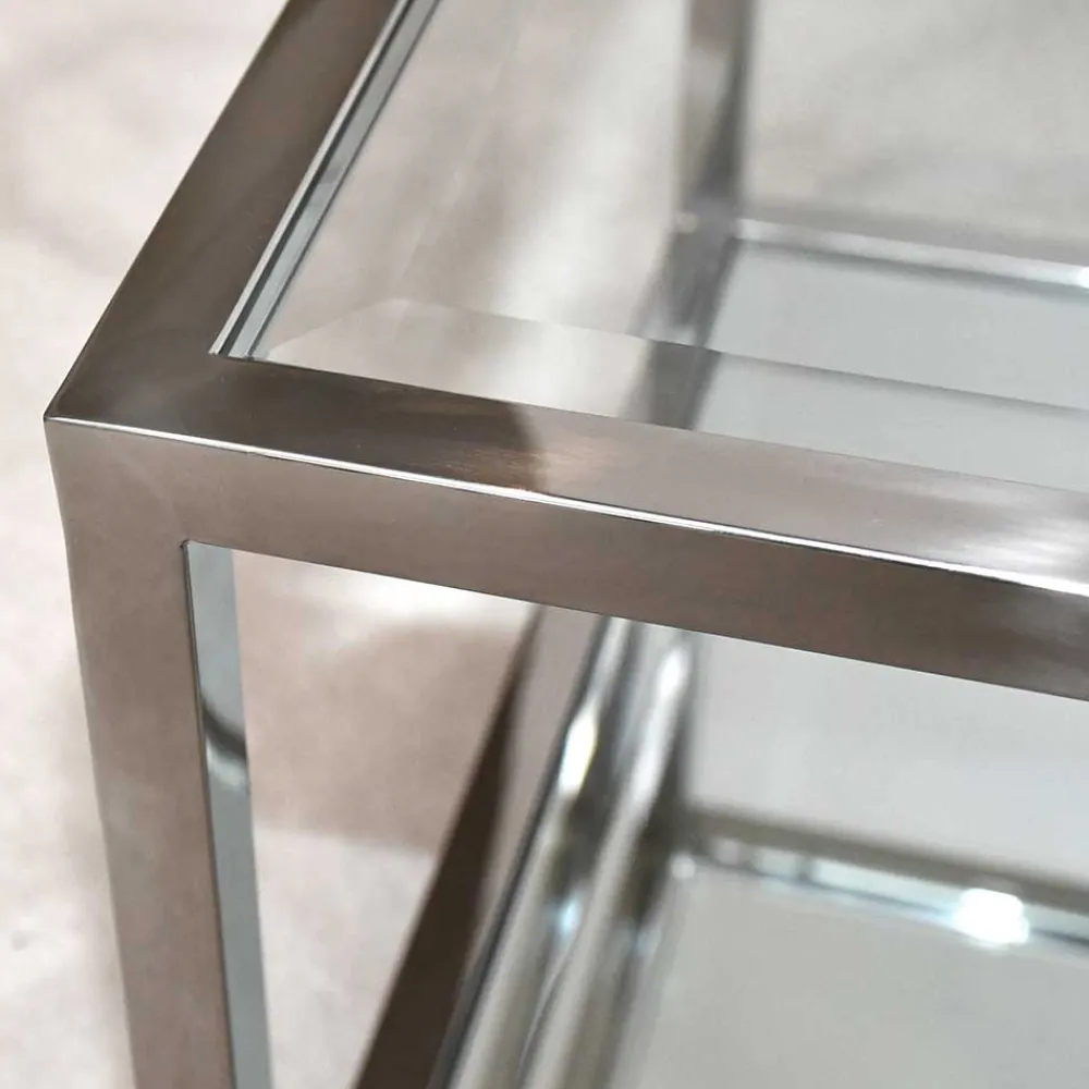 Outlet Wohnzimmer Tisch Satz Juareza Glastische