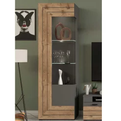 Clearance Wohnzimmer Vitrinenschrank Contreros Vitrinenschrank|Stauraumvitrinen