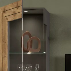 Clearance Wohnzimmer Vitrinenschrank Contreros Vitrinenschrank|Stauraumvitrinen