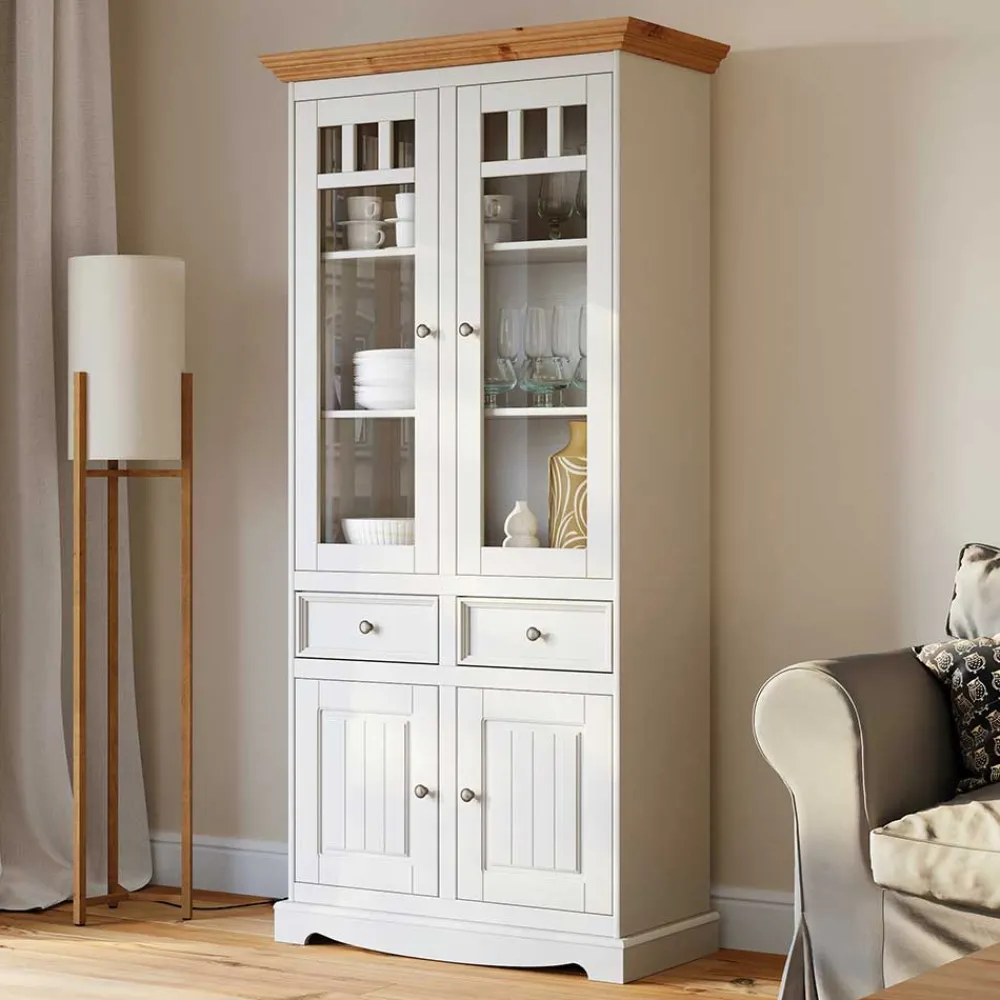 Wohnzimmer Vitrinenschrank Renero*Pharao24