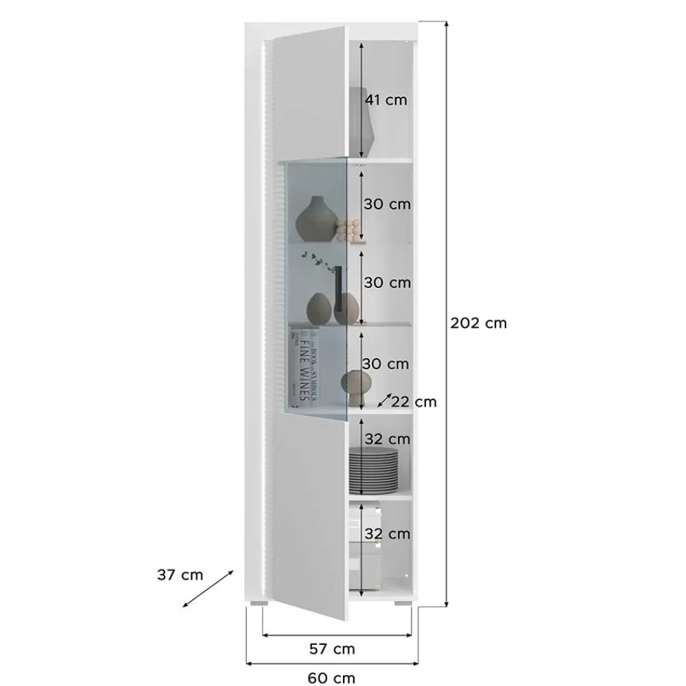 Wohnzimmer Vitrinenschrank Countrys*Pharao24 Best