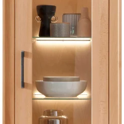 Wohnzimmer Vitrinenschrank Olmedo Massivholzmöbel|Vitrinenschrank