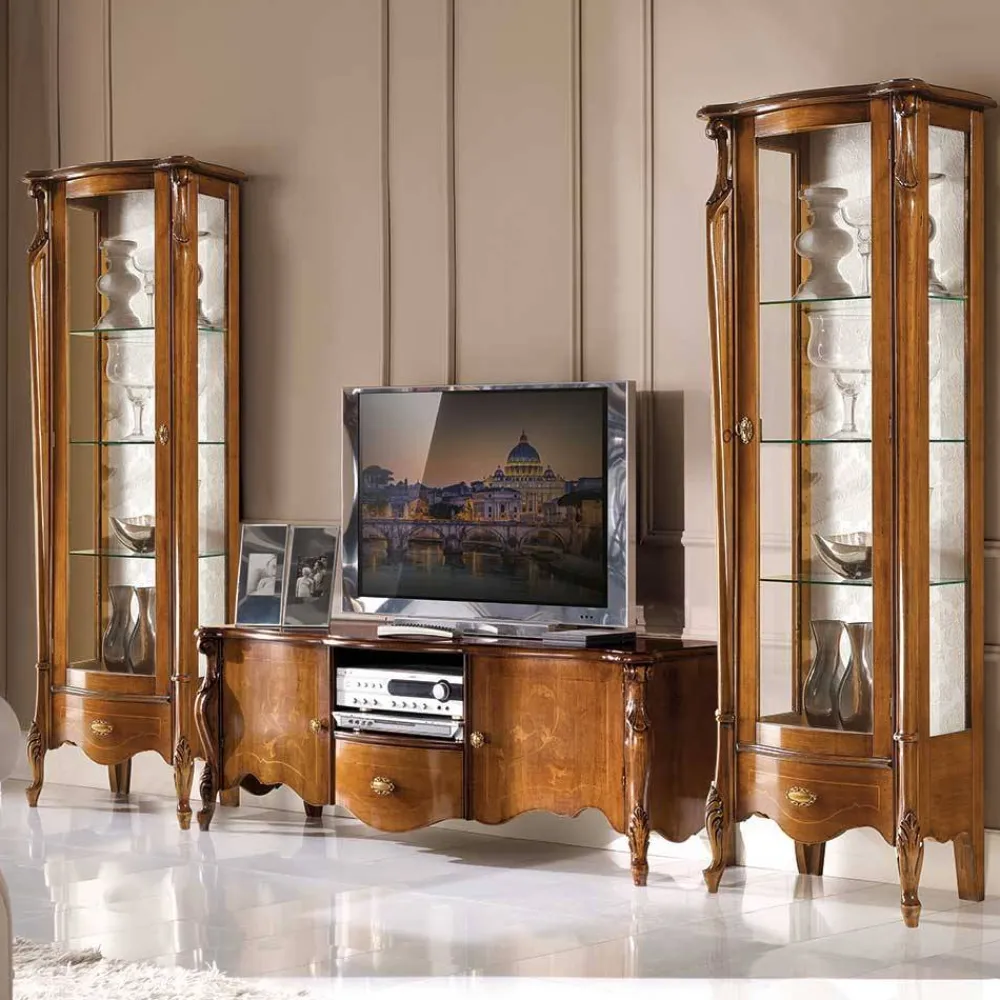 Wohnzimmer Vitrinenschrank Savolina*Pharao24