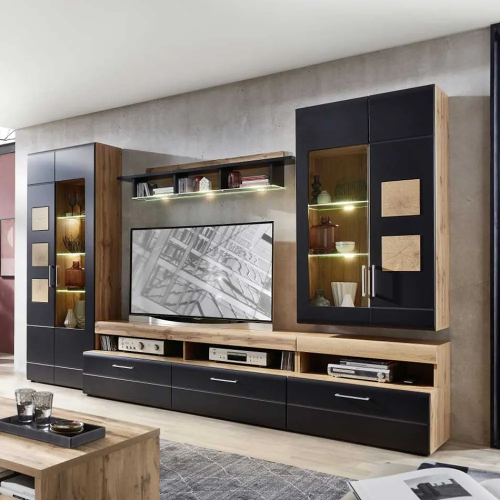 Outlet Wohnzimmeranbauwand Beldar Moderne Wohnwände|Wohnwand 350 Cm