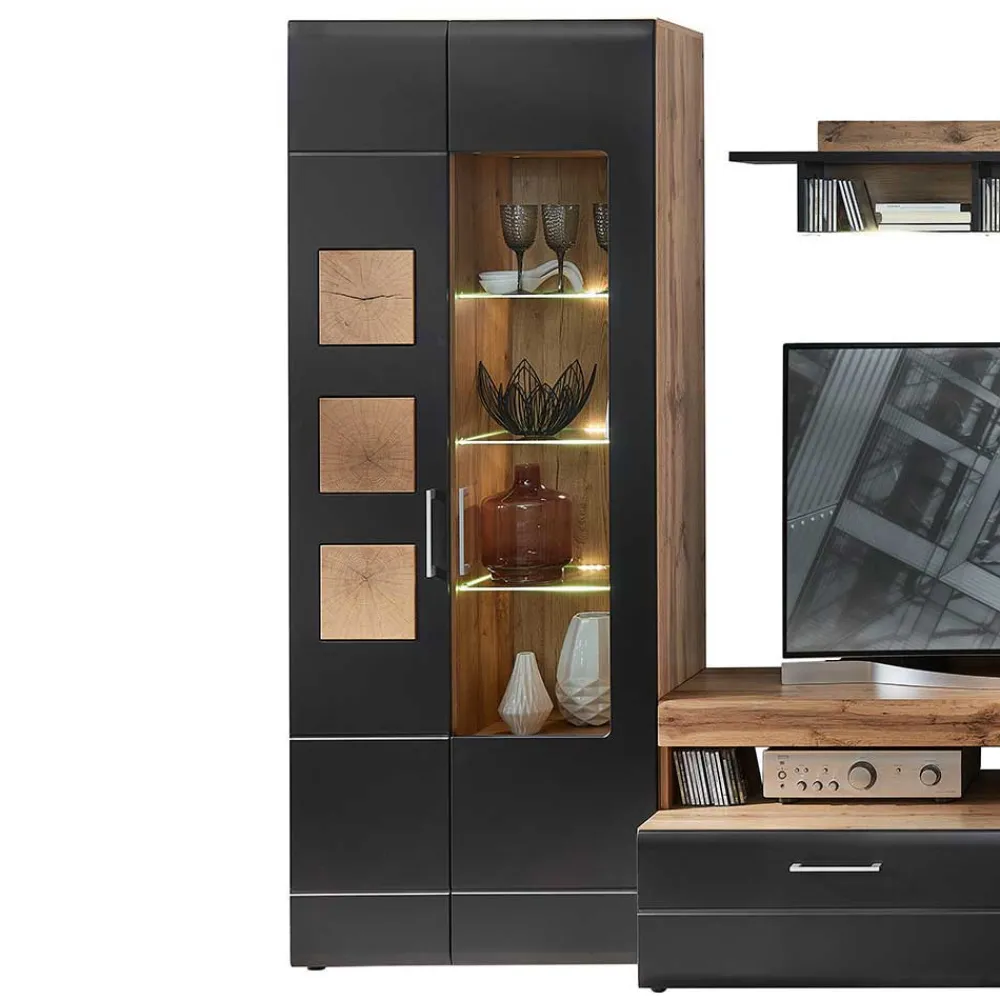 Outlet Wohnzimmeranbauwand Beldar Moderne Wohnwände|Wohnwand 350 Cm