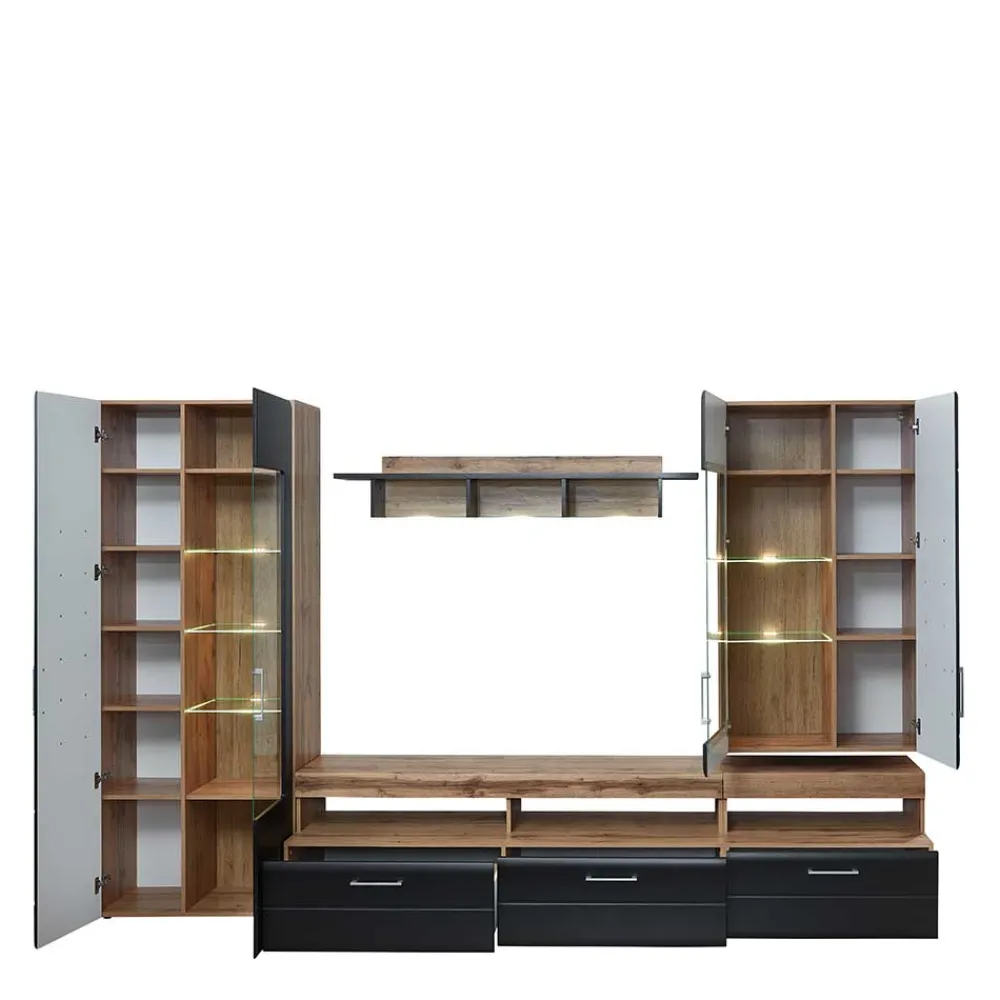 Outlet Wohnzimmeranbauwand Beldar Moderne Wohnwände|Wohnwand 350 Cm