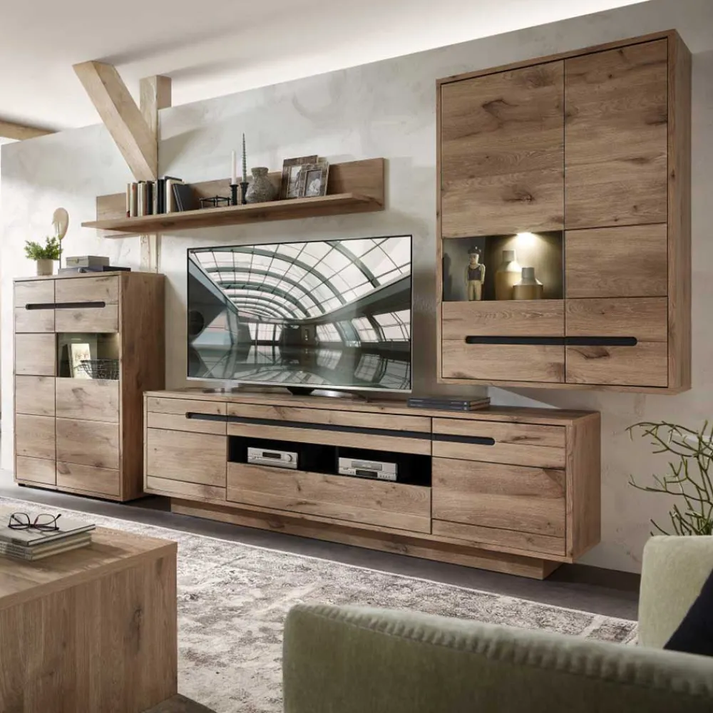 Best Wohnzimmerschrankwand Griffin Moderne Wohnwände