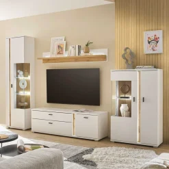 Outlet Wohnzimmerschrankwand Luzillo Moderne Wohnwände|Wohnwand 300 Cm
