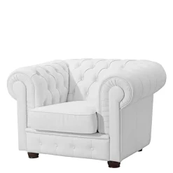 Wohnzimmersessel weiß Leder Jooma*Pharao24 New