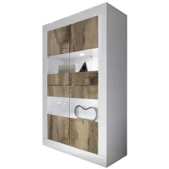 Hot Wohnzimmervitrine Yuelva Vitrinenschrank|Wohnzimmervitrinen