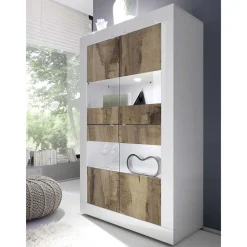 Hot Wohnzimmervitrine Yuelva Vitrinenschrank|Wohnzimmervitrinen