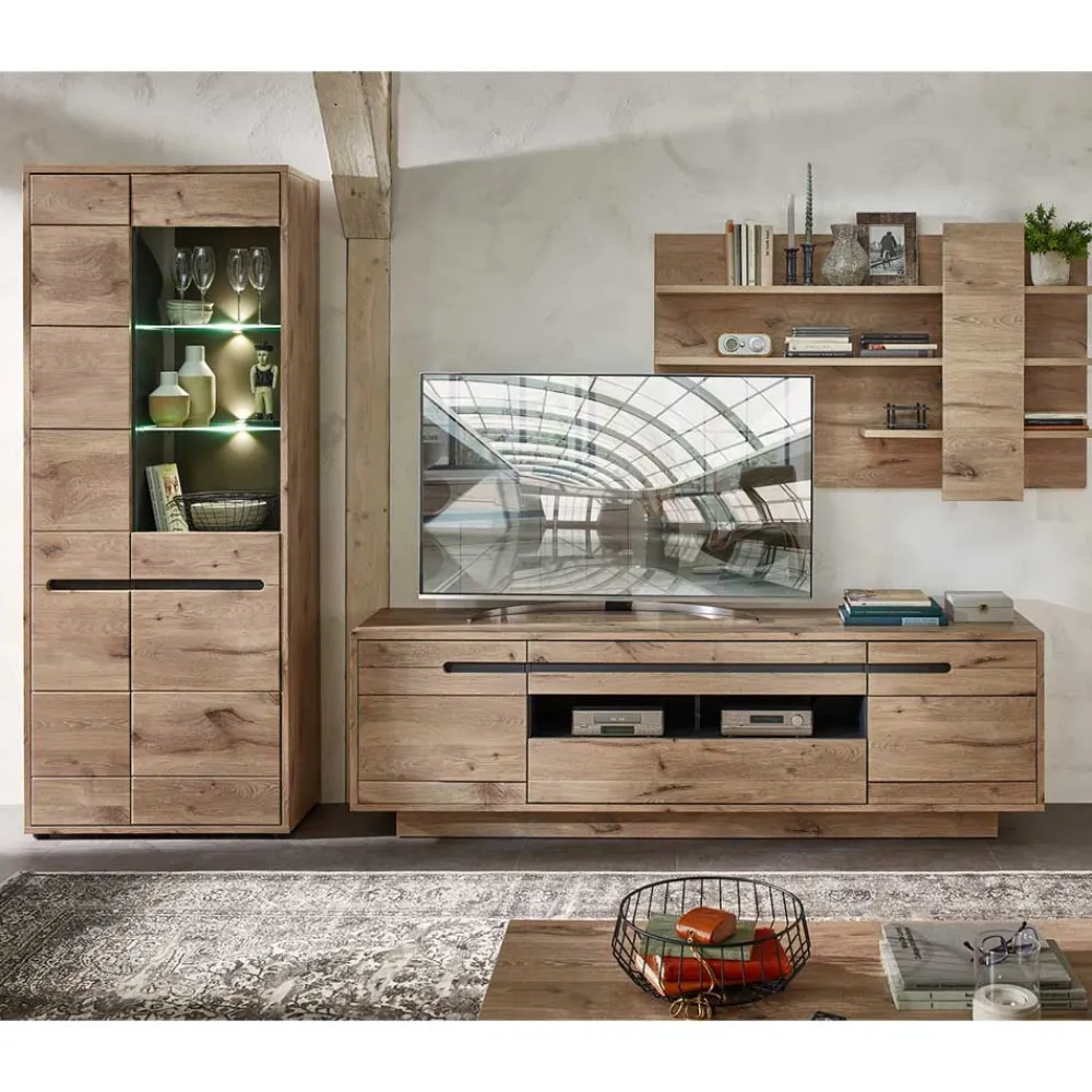 Outlet Wohnzimmerwand Griffin Wohnzimmerschrank|Wohnwand 300 Cm