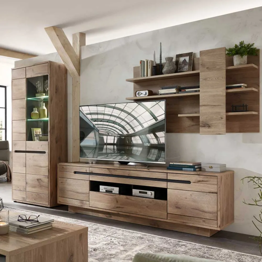 Outlet Wohnzimmerwand Griffin Wohnzimmerschrank|Wohnwand 300 Cm