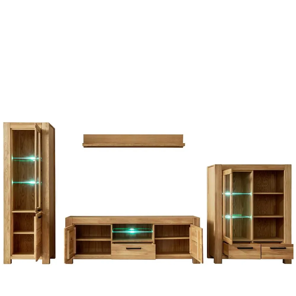 Wohnzimmerwohnwand Crystoga Wohnwand 350 Cm|Moderne Wohnwände