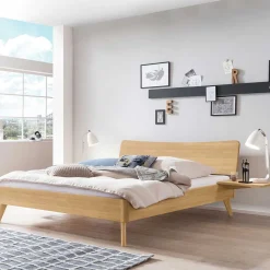 Online 140x200 cm Holzbett Cemzaja Doppelbetten|Massivholzbetten