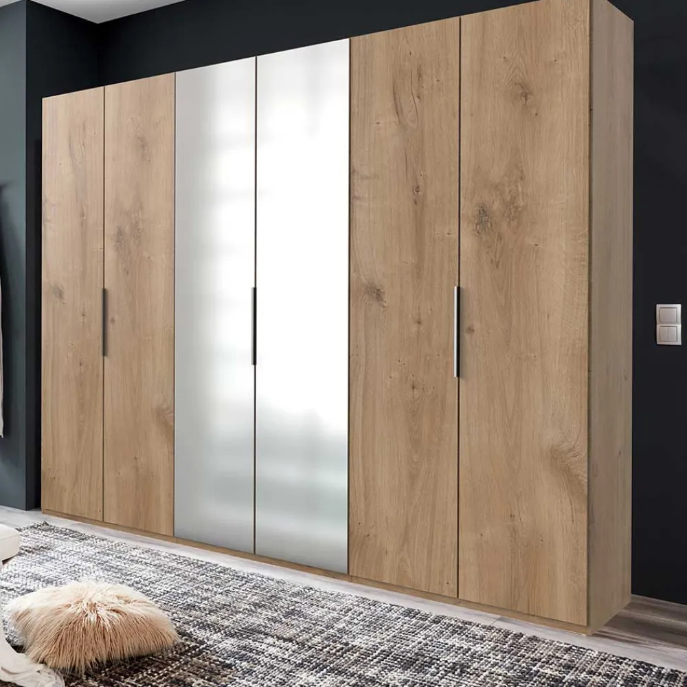 XL Kleiderschrank mit Spiegeln Grenvana Drehtürenschränke