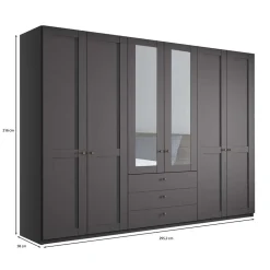 XL Kleiderschrank mit Spiegeln Hierro*Pharao24 New