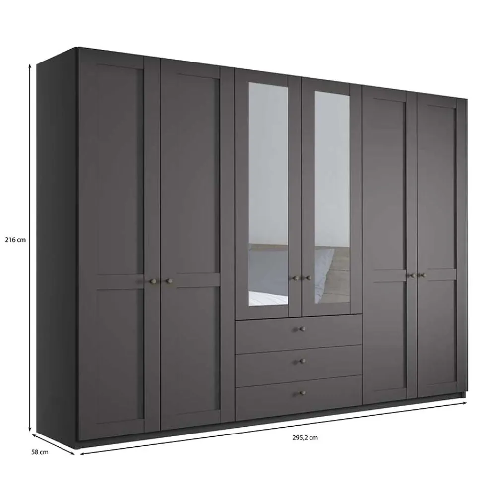 XL Kleiderschrank mit Spiegeln Hierro*Pharao24 New