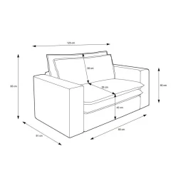 Online XL Sessel Beige Edance Wohnzimmer Sessel