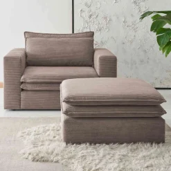 XL Sessel mit Hocker Mejan*Pharao24 New